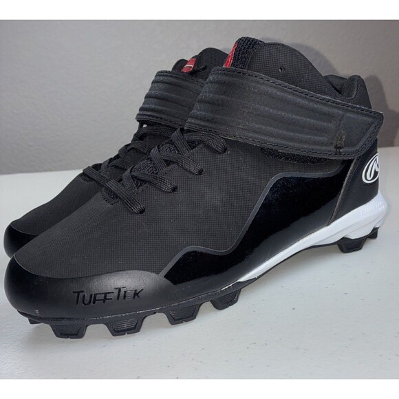 Rawlings Cleats Black Youth Size 4(D)  Cool Flo Sole Baseball New! - Picture 3 of 7